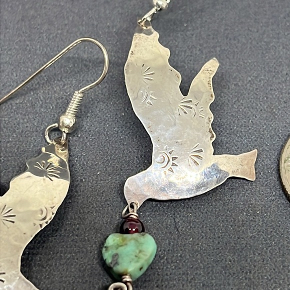 Vintage Sterling silver bird earrings. - Picture 3 of 5